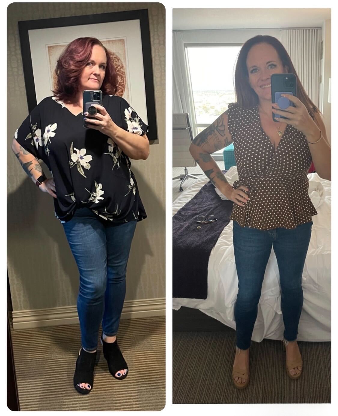 Before and after transformation